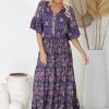 Dresses Salty Crush | Abigail - Iris Maxi Dress - Navy