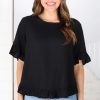 Tops Salty Crush | Viviana Top - Black