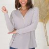 Tops Salty Crush | Cecile Top - Grey