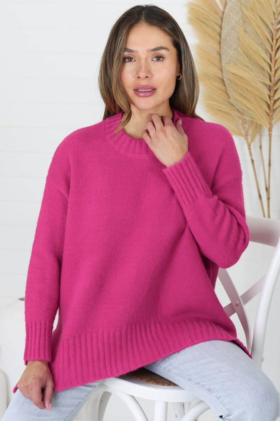 Jackets/Knitwear Salty Crush | Sammy Jumper - Hot Pink