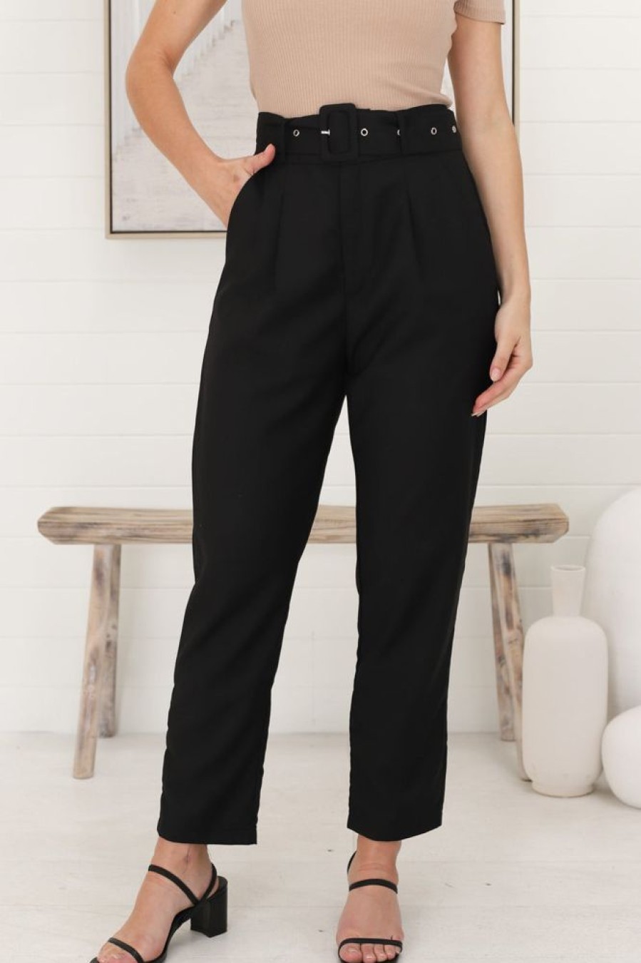 Bottoms Salty Crush | Stefani Pants - Black