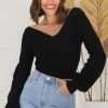 Tops Salty Crush | Apres Knit Top - Black