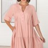 Dresses Salty Crush | Ayva Mini Dress - Blush