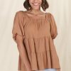 Tops Salty Crush | Harlen Top - Tan