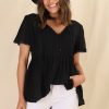 Tops Salty Crush | Mallory Top - Black