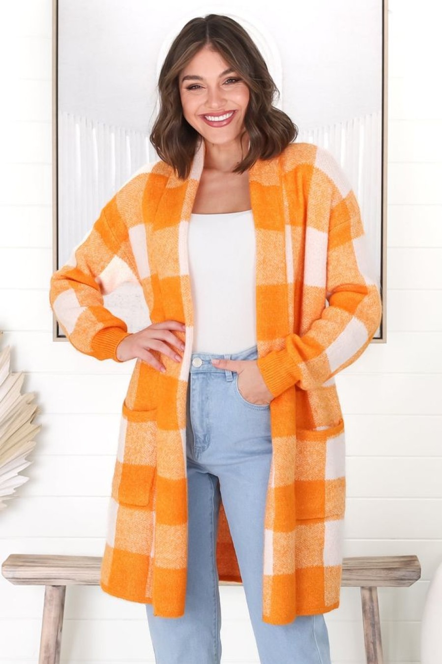 Jackets/Knitwear Salty Crush | Adelen Cardigan - Orange