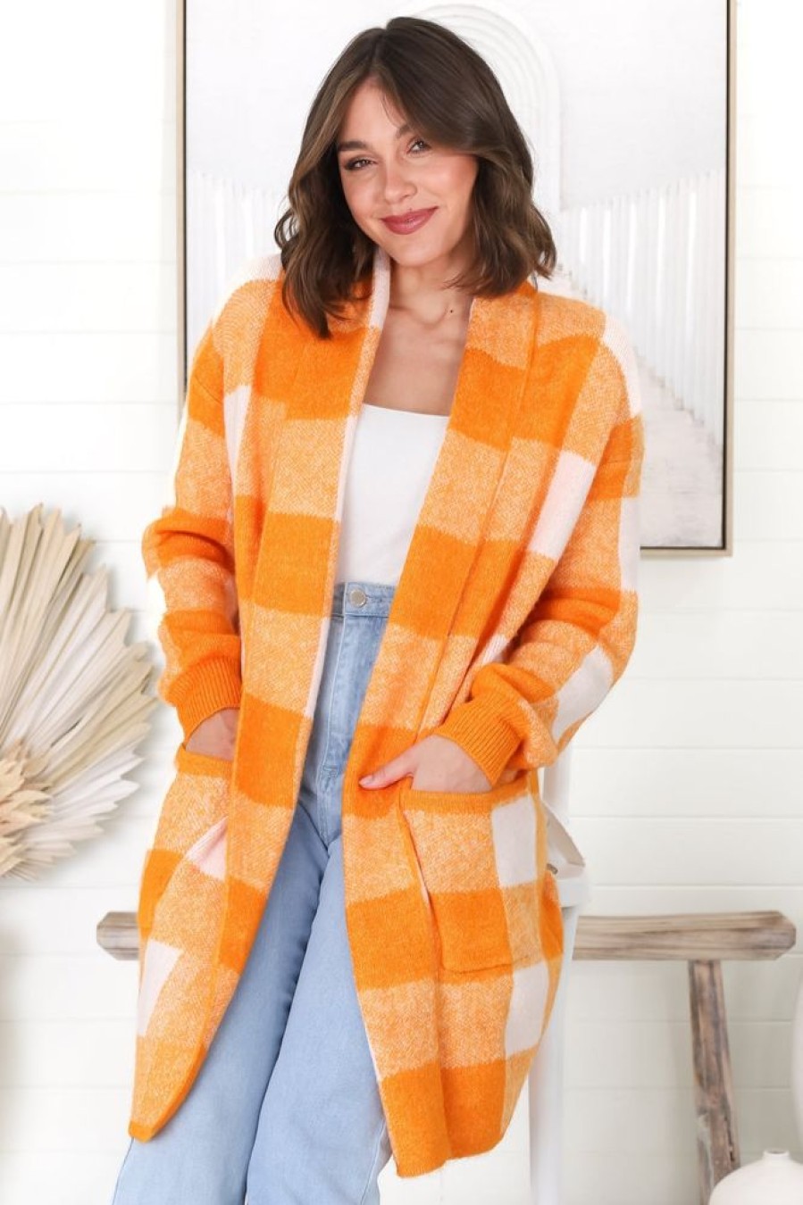 Jackets/Knitwear Salty Crush | Adelen Cardigan - Orange