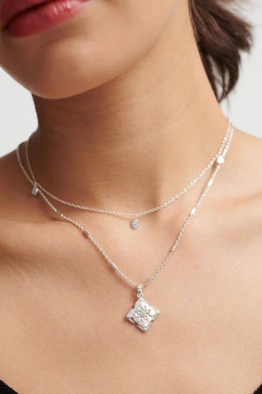 Accessories ANGELS WHISPER | Lori Plated Charm Necklace - Silver