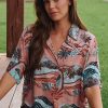 Jaase jaase | Jaase - Lola Shirt: High-Low Button Down Shirt In Lakeside Serenity