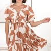 Dresses Salty Crush | Lilly - Azira Mini Dress - Rust