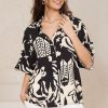 Tops Salty Crush | Dion Shirt - Salt Lake Print