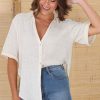 Tops Salty Crush | Shelly Shirt - Cream