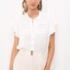 Tops Salty Crush | Helen Blouse - White