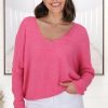 Tops Salty Crush | Carol Knit Top - Barbie Pink