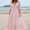 Jaase JAASE | Jaase - Tessa Maxi Dress: A Line Pull Tie Waist Dress In Amora Print