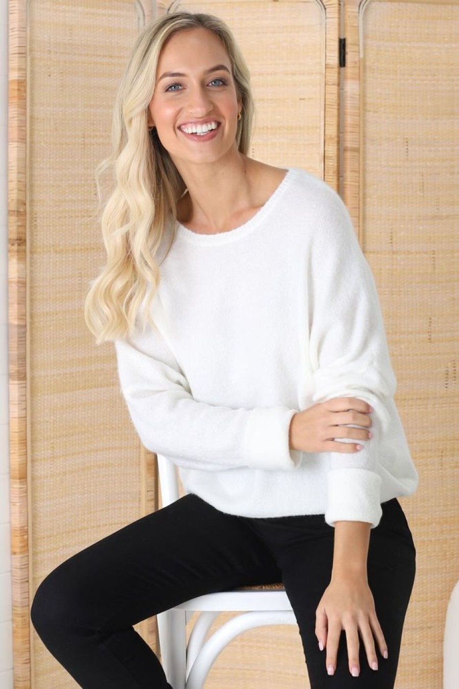 Jackets/Knitwear Salty Crush | Joanne Knit Top - Off White
