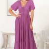 Dresses Salty Crush | Ellen Midi Dress - Purple