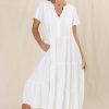 Dresses Salty Crush | Peggy Midi Dress - White