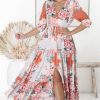 Jaase JAASE | Jaase - Tessa Maxi Dress: A Line Pull Tie Waist Dress In Fleur Print