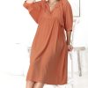 Dresses Salty Crush | Mariah Midi Dress - Tangerine