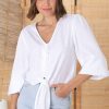 Tops Salty Crush | Amber Top - White