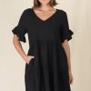 Dresses Salty Crush | Audrina Mini Dress - Black