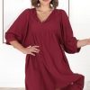 Dresses Salty Crush | Mariah Mini Dress - Dark Red