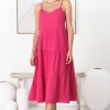 Dresses Salty Crush | Rinley Midi Dress - Hot Pink