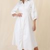 Dresses Salty Crush | Percy Denim Midi Dress - White