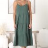 Dresses Salty Crush | Rinley Midi Dress - Forest Green