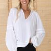 Tops Salty Crush | Albany Top - White