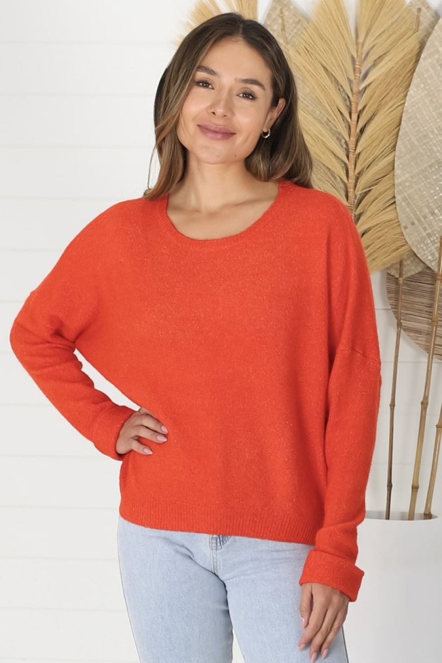 Jackets/Knitwear Salty Crush | Joanne Knit Top - Orange