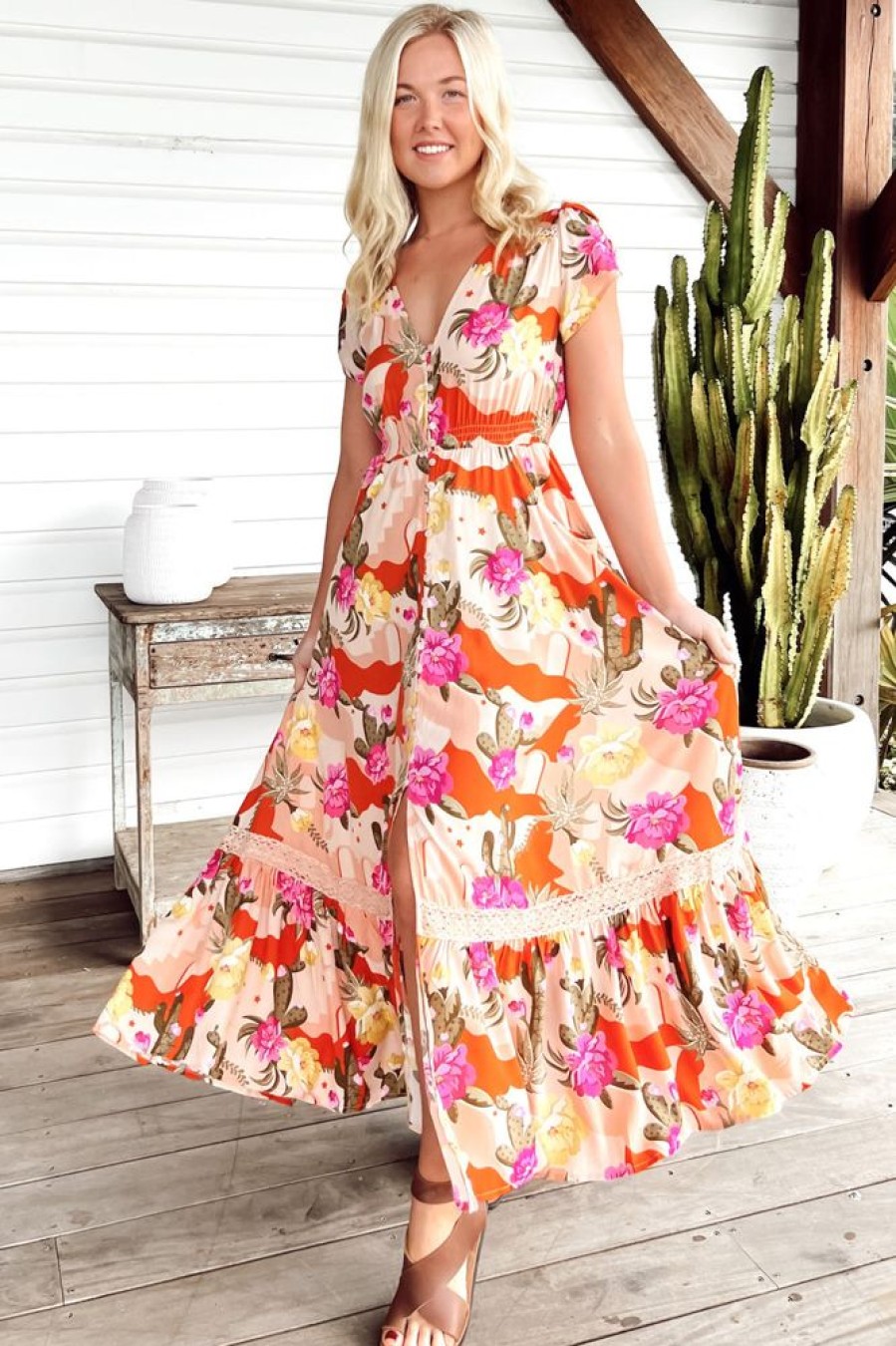 Jaase JAASE | Carmen - Agave Maxi Dress