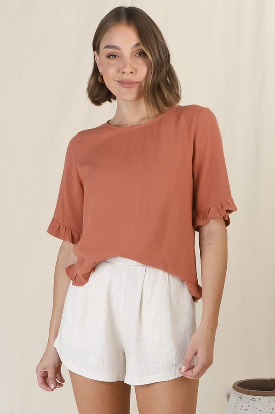 Tops Salty Crush | Adria Top - Rust