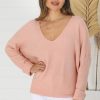 Tops Salty Crush | Carol Knit Top - Peach