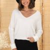 Tops Salty Crush | Carol Knit Top - Off White