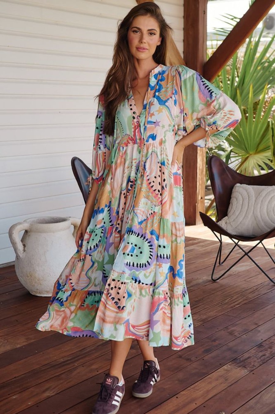 Jaase JAASE | Ria Midi Dress - Electric Feels