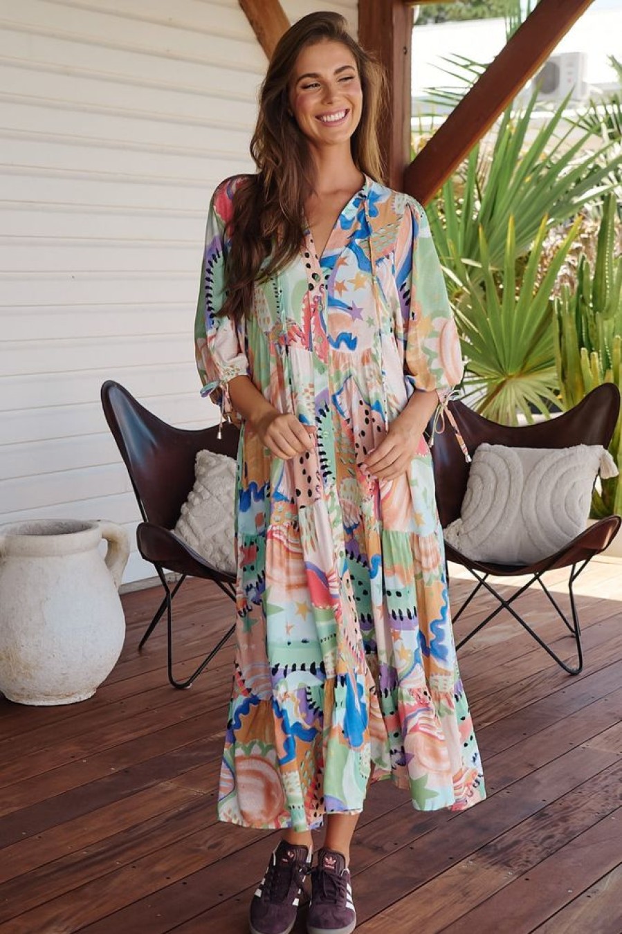 Jaase JAASE | Ria Midi Dress - Electric Feels