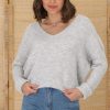 Tops Salty Crush | Carol Knit Top - Grey