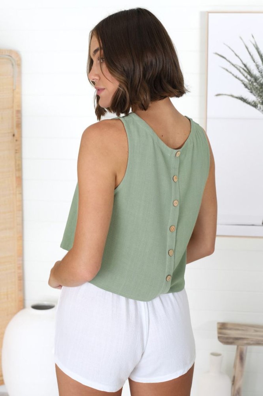 Tops Salty Crush | Kaydee Top - Khaki