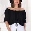 Tops Salty Crush | Thelma Top - Black