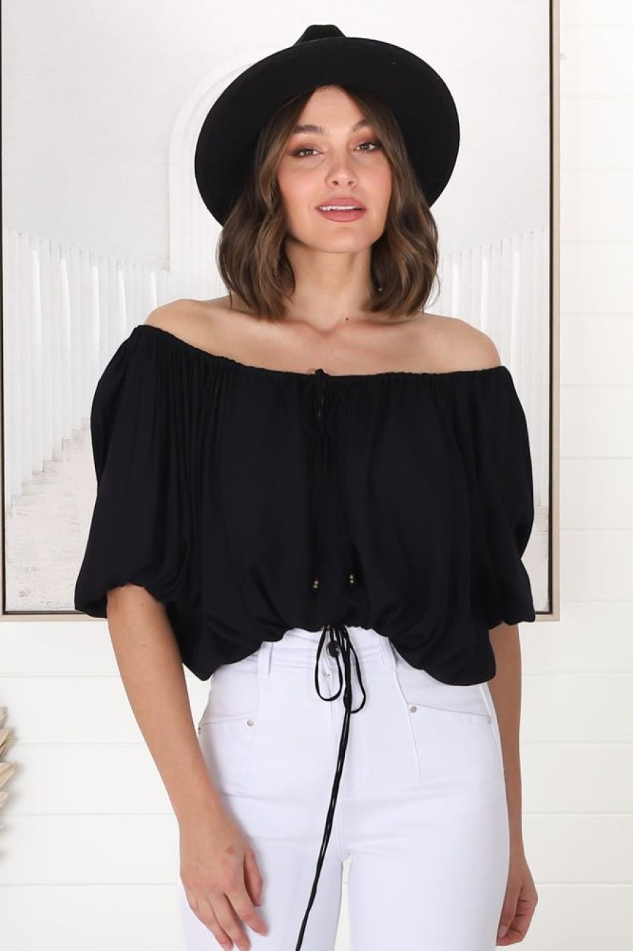 Tops Salty Crush | Thelma Top - Black