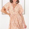 Dresses Salty Crush | Lilly - Davey Mini Dress - Orange