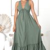 Dresses Salty Crush | Scout Linen Maxi Dress - Sage