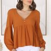 Tops Salty Crush | Grace Top - Rust