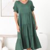 Dresses Salty Crush | Ame Midi Dress - Emerald