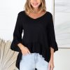 Tops Salty Crush | Kiany Top - Black