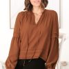 Tops Salty Crush | Albany Top - Tan