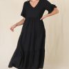 Dresses Salty Crush | Audrina Midi Dress - Black