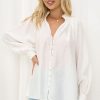 Tops Salty Crush | Nora Blouse - White